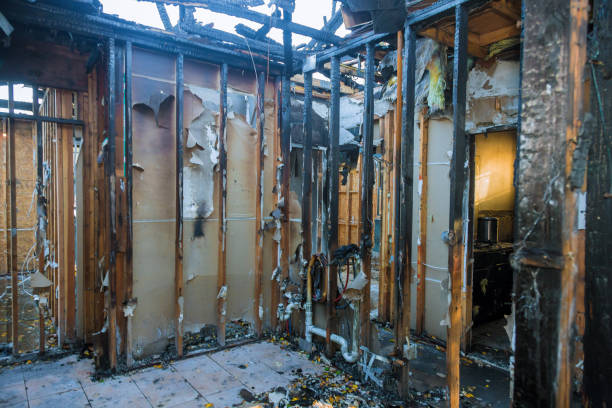 Professional Fire Damage Assessment technician working in Carversville, PA